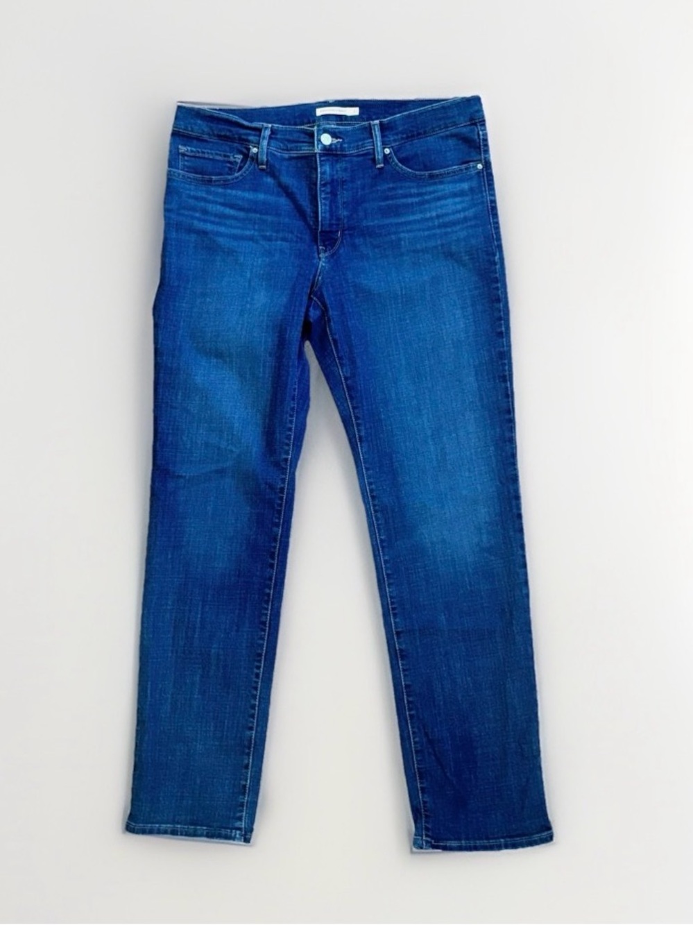 Levi’s 314 Shaping Straight Jeans 33x32 Medium/Dark Wash Stretch Denim Mid Rise - Picture 3 of 13